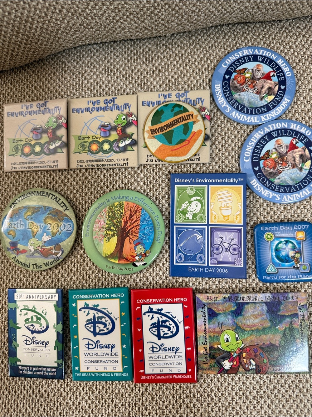 Disney Conservation & Earth Day Buttons